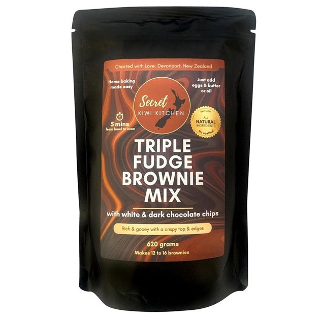 Secret Kiwi Kitchen Triple Chocolate Brownie Mix 620g