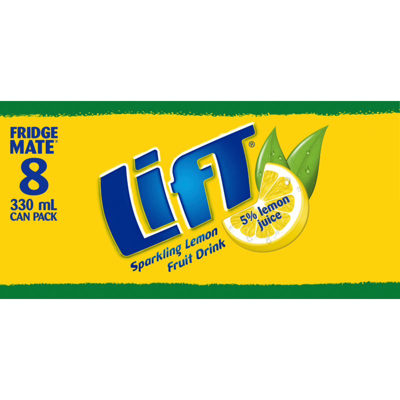 Lift Soft Drink Cans 330ml 8pk