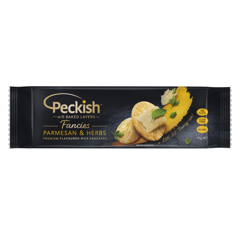 Peckish Fancies Parmesan & Herbs Rice Crackers 90g
