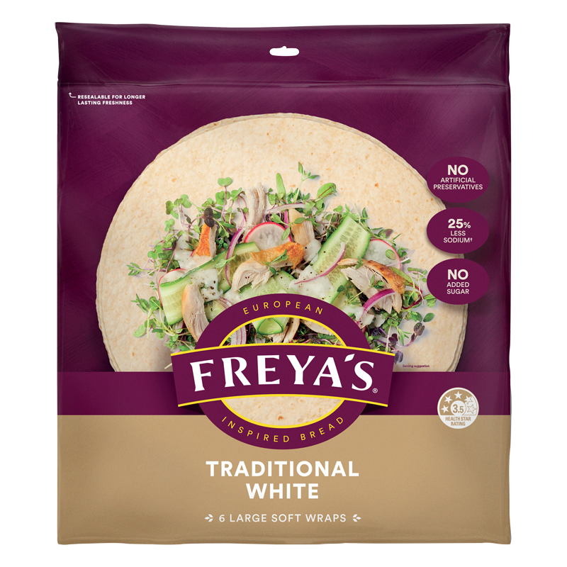 Freyas Traditional White Wrap 6pk 420g