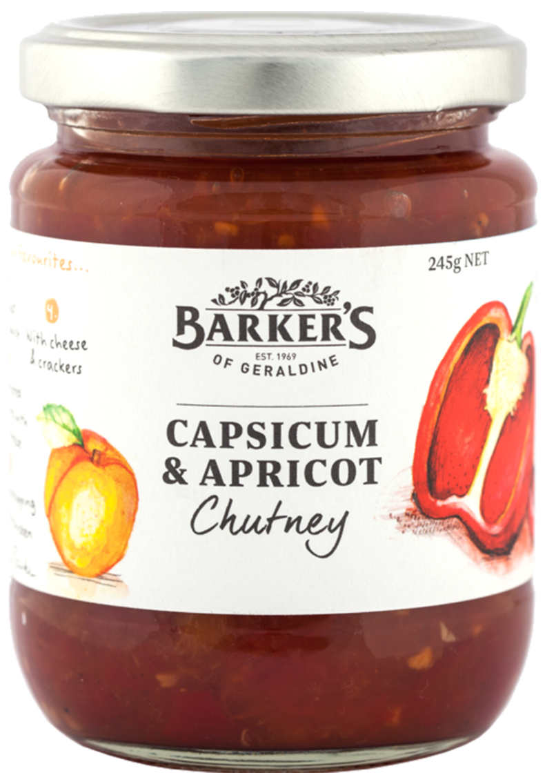 Barkers Capsicum & Apricot Chutney 245g