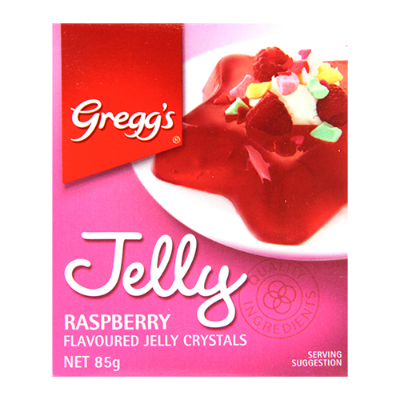 Greggs Jelly Raspberry 85gm