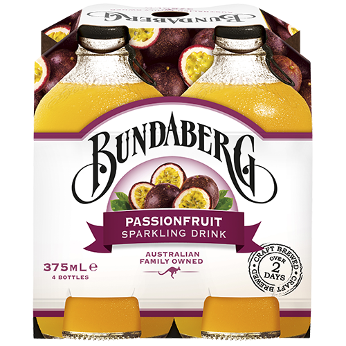 Bundaberg Passionfruit Sparkling Drink 4pk x 375ml