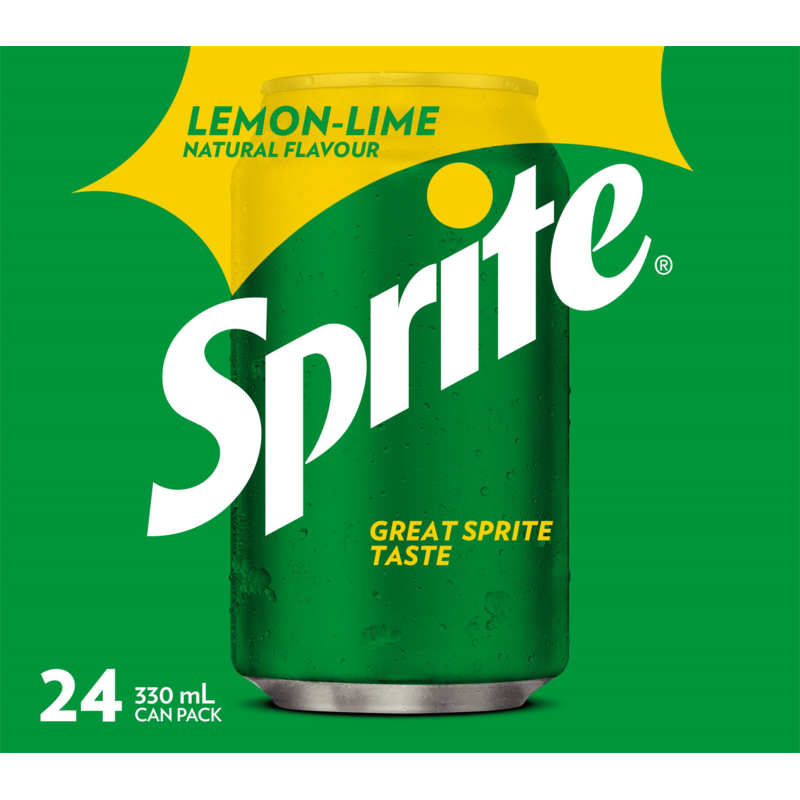 Sprite Soft Drink Cans 330ml 24pk