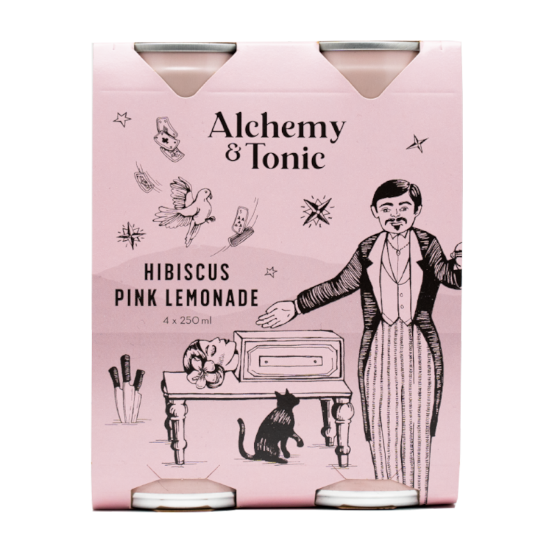 Alchemy & Tonic Hibiscus Pink Lemonade 4pk x 250ml