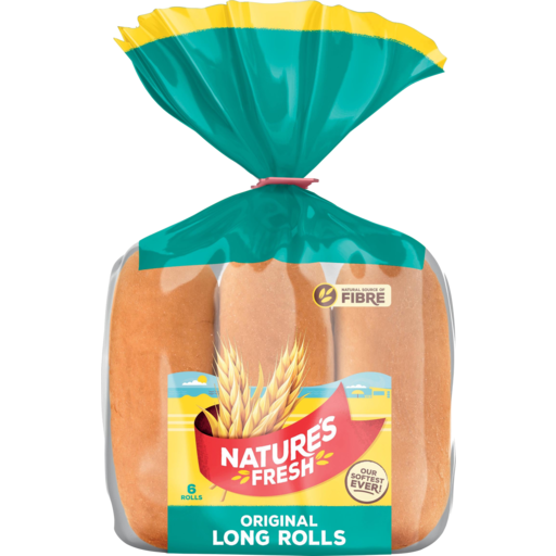 Natures Fresh Long Rolls 6 pk