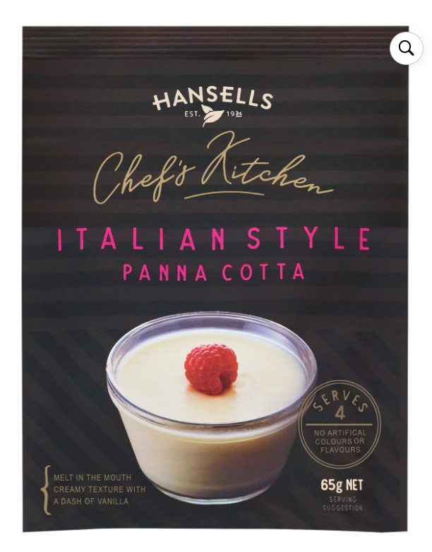Hansells Chefs Kitchen Italian Style Panna Cotta Dessert Mix 65g